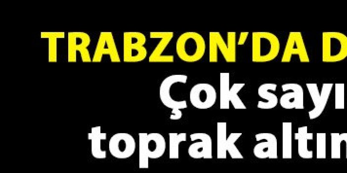 Trabzon'da şok! Duvar çöktü araçlar toprak altında kaldı