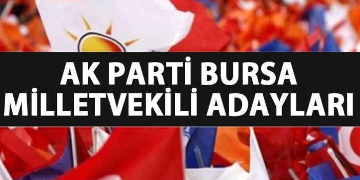 AK Parti Bursa 24 Haziran 2018 milletvekili adayları listesi... İşte adaylar