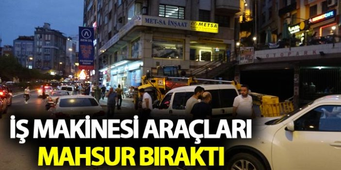 Trabzon'da araçlar mahsur kaldı