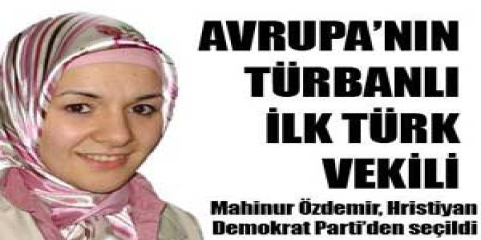 Avrupa'nın İlk türbanlı vekili