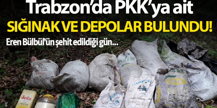 Trabzon'da PKK'ya ait sığınak ve depolar bulundu!