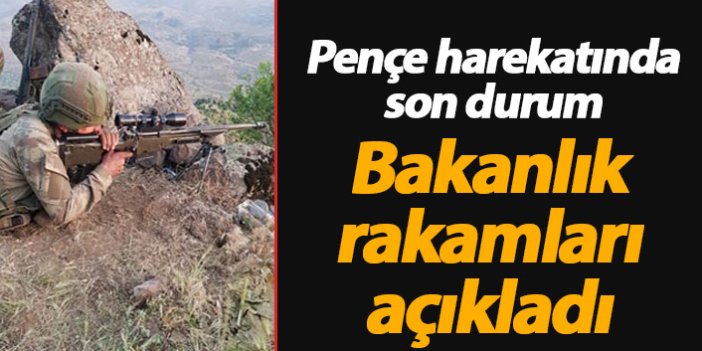 Bakanlık Pençe Harekatı'nda son durumu açıkladı