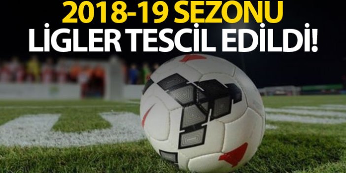 2018 - 2019 sezonu ligler tescil edildi