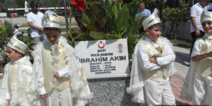 Maçka'da şehit olan polisin yıl dönümünde sünnet töreni