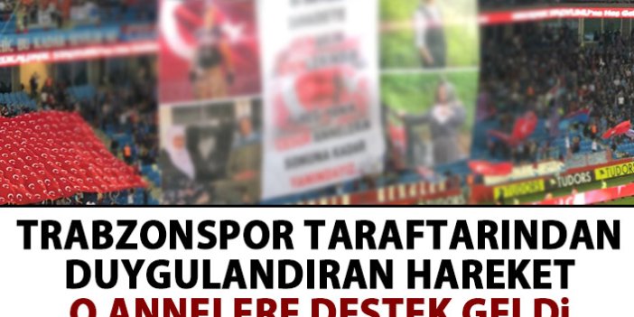 Trabzonspor taraftarından duygulandıran hareket