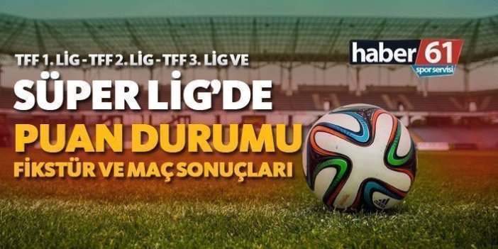 Süper Lig Puan Durumu ve fikstürü – 1. Lig puan durumu ve fikstürü