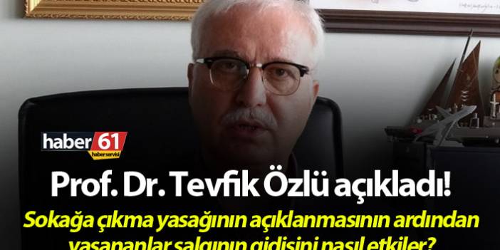 Bilim Kurulu Üyesi Tevfik Özlü'den önemli açıklama! "Yasak olmasaydı da..."