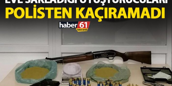 Trabzon'da eve sakladığı uyuşturucuları polisten kaçıramadı