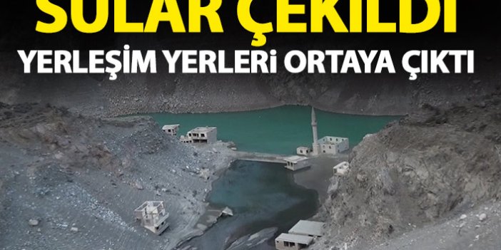 Sular çekildi yerleşim yerleri ortaya çıktı