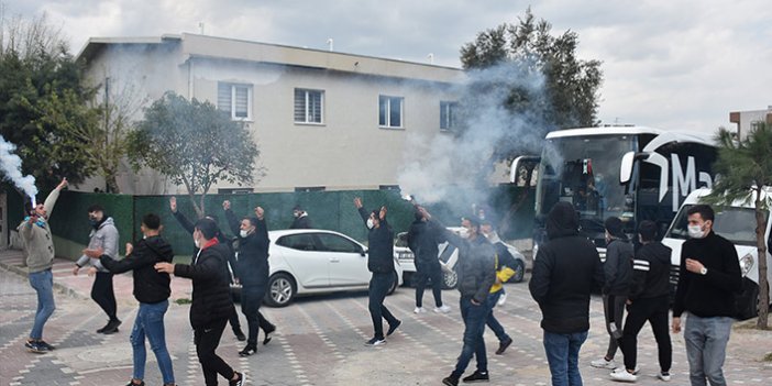 Trabzon deplasmanına meşaleler ile uğurlandılar