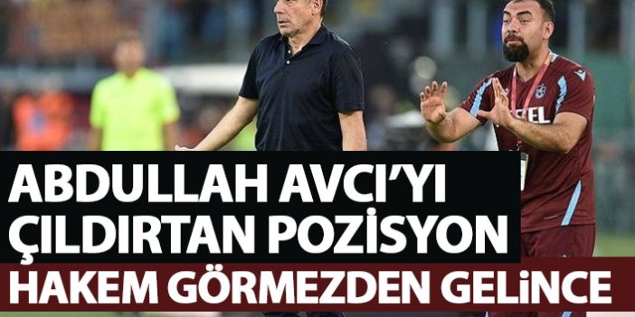 Giresunspor - Trabzonspor maçında Abdullah Avcı’yı çıldırtan pozisyon