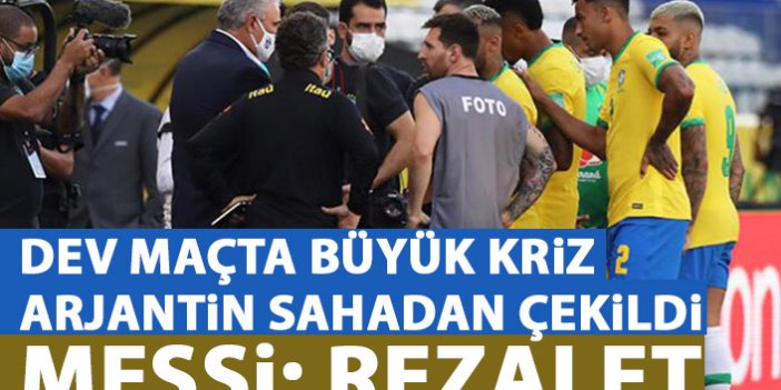 Dev maçta büyük kriz! Arjantin sahadan çekildi