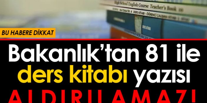 Milli Eğitim Bakanlığı'ndan okullara flaş uyarı