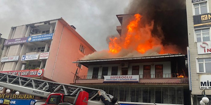 Rize'de yangın paniğe neden oldu