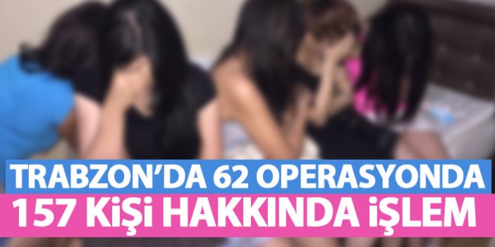 Trabzon'da bir yılda 62 operasyonda 157 kadın hakkında işlem