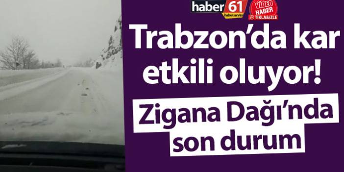 Trabzon’da kar etkili oluyor! Zigana Dağı’nda son durum