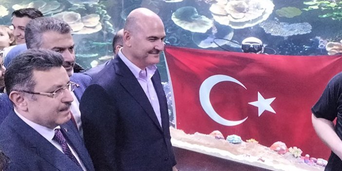 Bakan Süleyman Soylu Trabzon Tünel Akvaryum'u gezdi