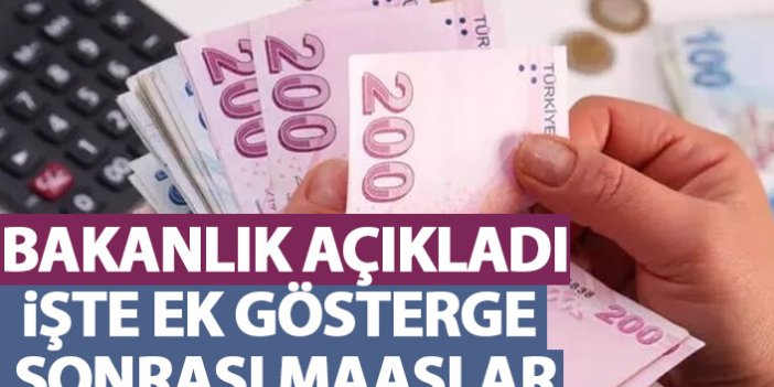 Milyonların beklediği tabloyu bakanlık paylaştı! Ek gösterge sonrası kim ne kadar maaş alacak?