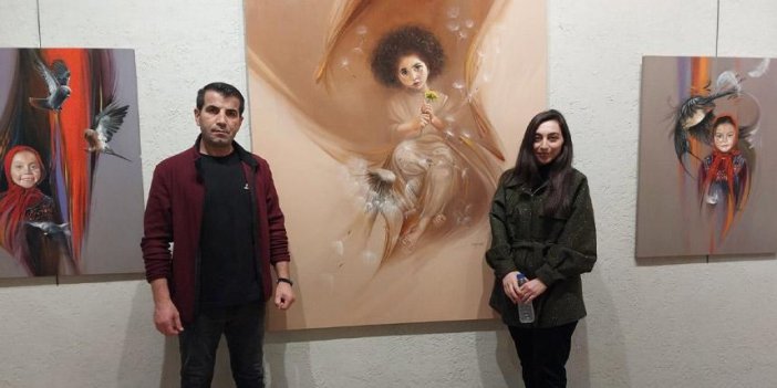 Trabzonlu ressamın UMUT’u beğeni topladı