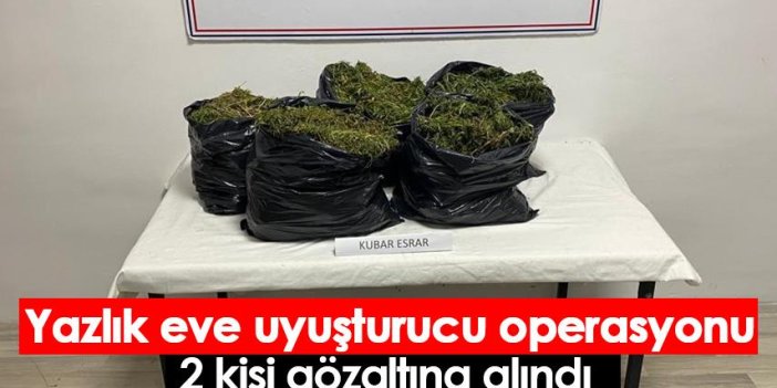 Samsun'da yazlık eve uyuşturucu operasyonu: 2 gözaltı