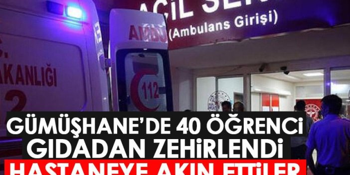 Gümüşhane'de öğrenciler gıdadan zehirlendi!