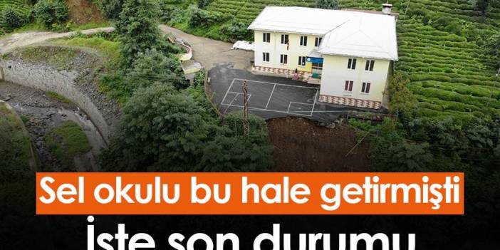 Rize'de selin vurduğu okul yeniden açıldı