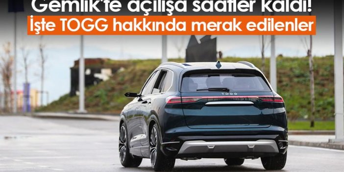 Gemlik'te açılışa saatler kaldı! İşte TOGG hakkında merak edilenler