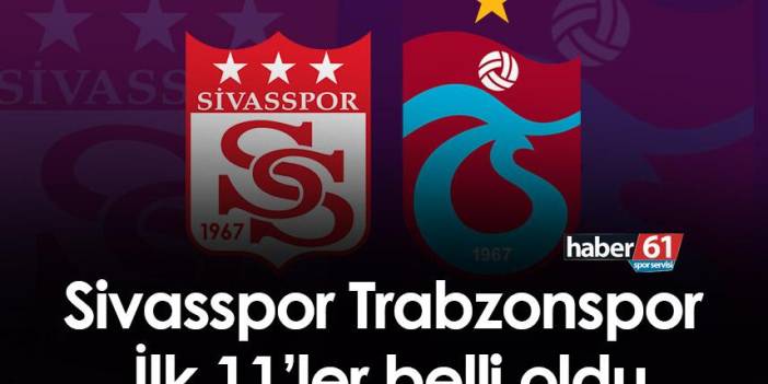 Trabzonspor'un Sivasspor maçı ilk 11'i!