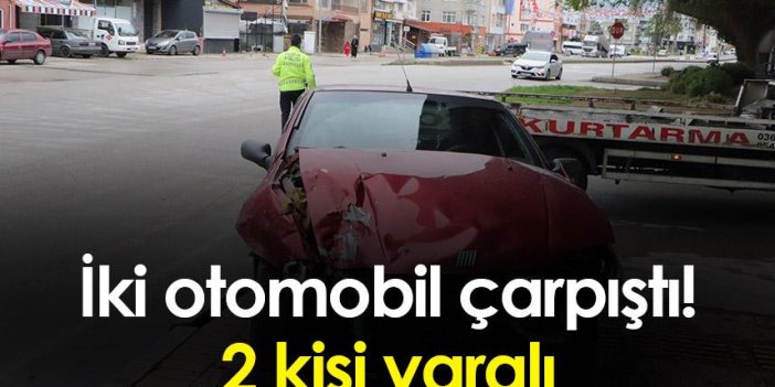 Samsun'da iki otomobil çarpıştı! 2 yaralı