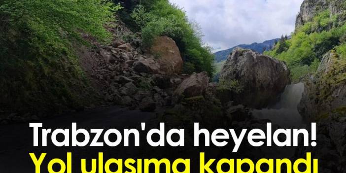 Trabzon'un Arsin ilçesinde Atayurt-Santa grup yolunda heyelan . 22 Nisan 2023