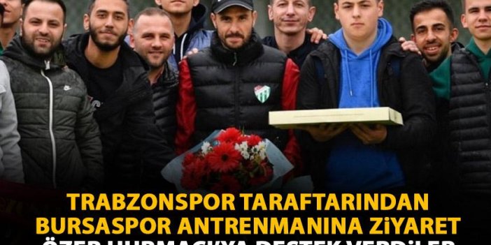 Trabzonspor taraftarından Bursaspor antrenmanına ziyaret! Moral verdiler