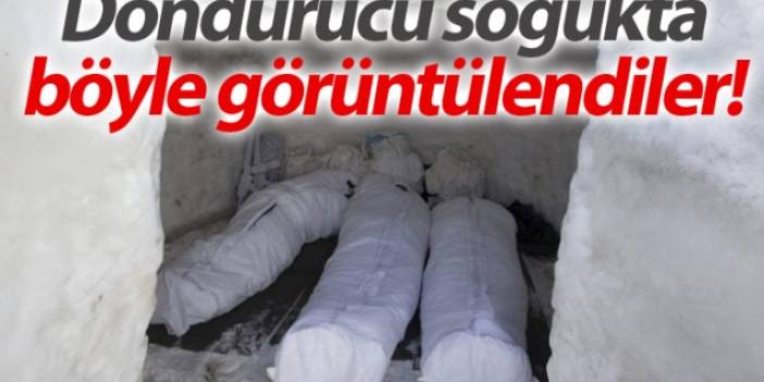 Mehmetçik dondurucu soğukta böyle görüntülendi.