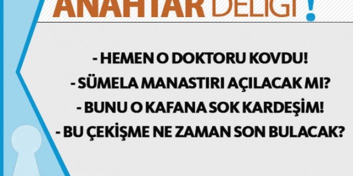 Anahtar Deliği 29.04.2019