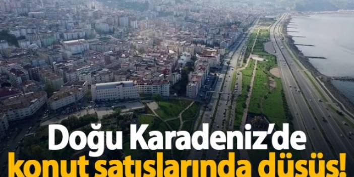 Doğu Karadeniz'de konut satışlarında düşüş!