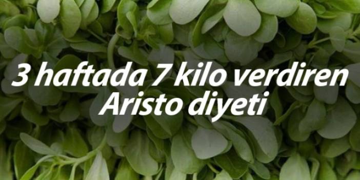 3 haftada 7 kilo verdiren Aristo diyeti