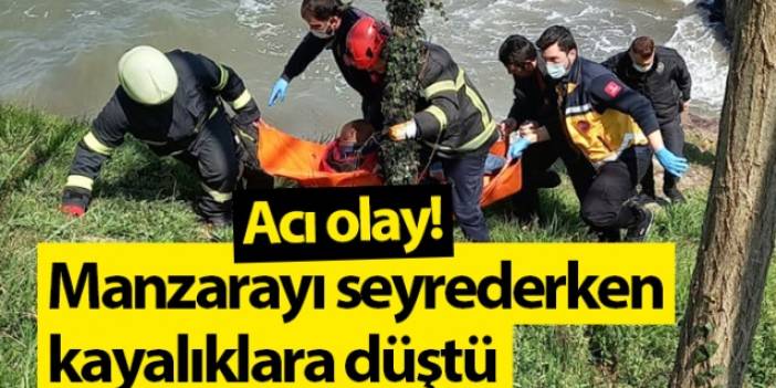 Ordu'da acı olay! Manzarayı seyrederken kayalıklara düştü. Foto Haber