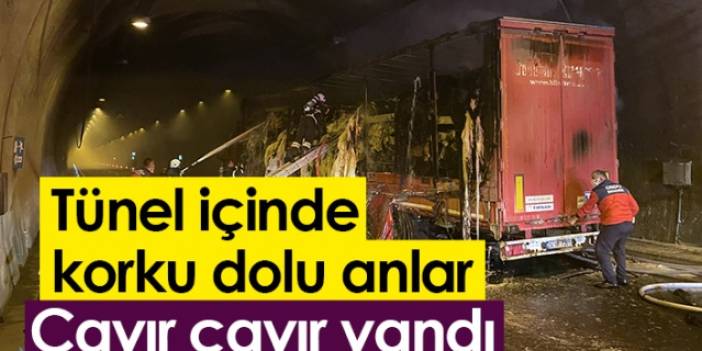 Ordu'da tünel içinde korku dolu anlar! Cayır cayır yandı. Foto Haber