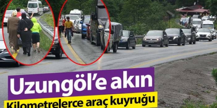 Uzungöl'e akın; kilometrelerce araç kuyruğu oluştu. Foto Haber