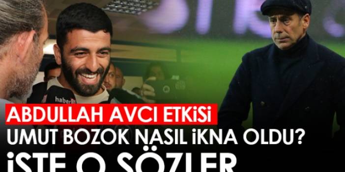 Abdullah Avcı Trabzonspor'un yeni transferi Umut Bozok'u böyle ikna etti. Foto Haber