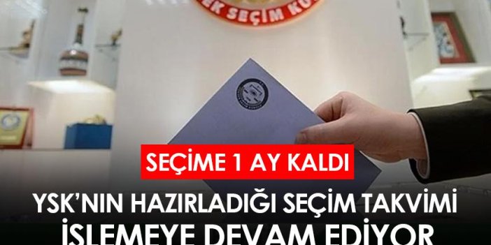 YSK'nın hazırladığı seçim takvimi işlemeye devam ediyor