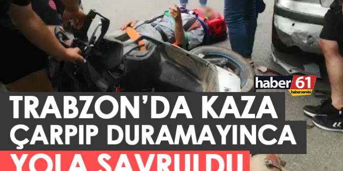 Trabzon’da mobilet otomobile çaptı: 1 yaralı