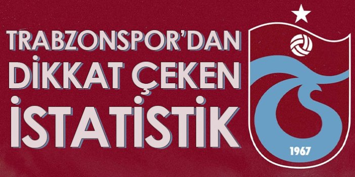 Trabzonspor'dan dikkat çeken istatistik