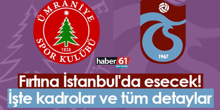 Trabzonspor  Ümraniyespor maçı saat kaçta hangi kanalda? İşte kadrolar ve tüm ayrıntılar