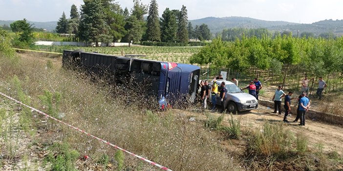 Feci kaza! Otobüs devrildi 1 ölü 54 yaralı