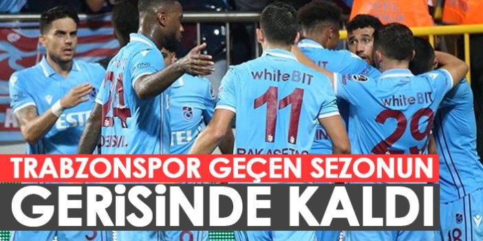 Trabzonspor geçen sezonun gerisinde