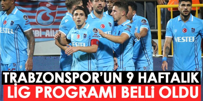 Beşiktaş Trabzonspor maçı ne zaman? Süper Lig'de 9 haftalık maç programı açıklandı