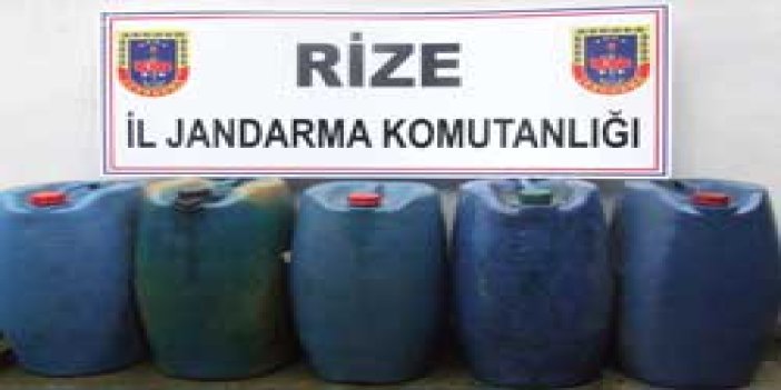 Rize'de kaçak mazot ele geçirildi