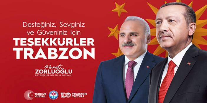 Trabzon Büyükşehir Belediyesi "Teşekkürler Trabzon" reklamı 29.05.2023