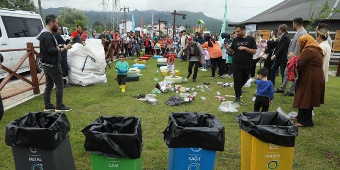 Ordu'da çevre şenliğinde çocuklar eğlenerek öğrendi