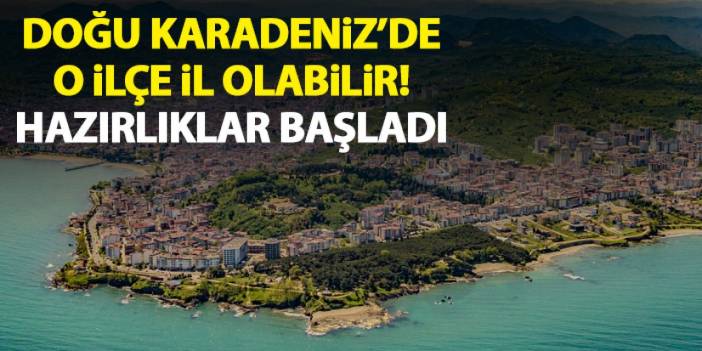 Doğu Karadeniz’de o ilçe il olabilir! Hazırlıklar başladı